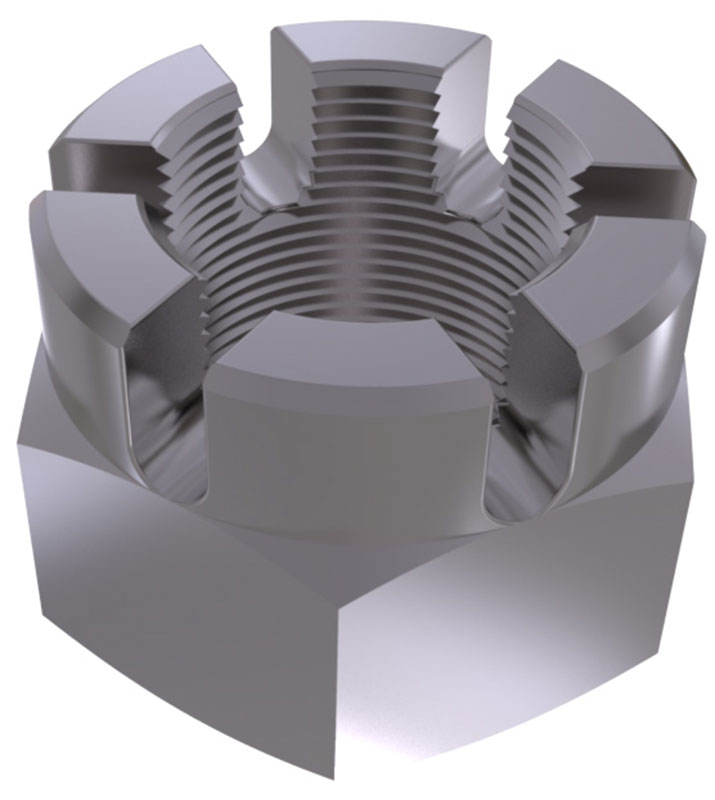 Hex Castle Nut , Slotted